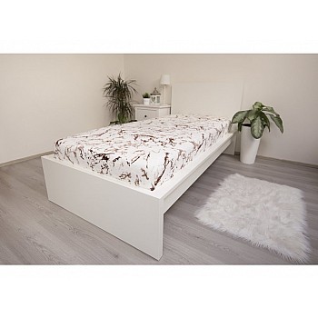 Mikroflanelna rjuha EXCLUSIVE - rjavi marmor Velikost: 90x200 cm