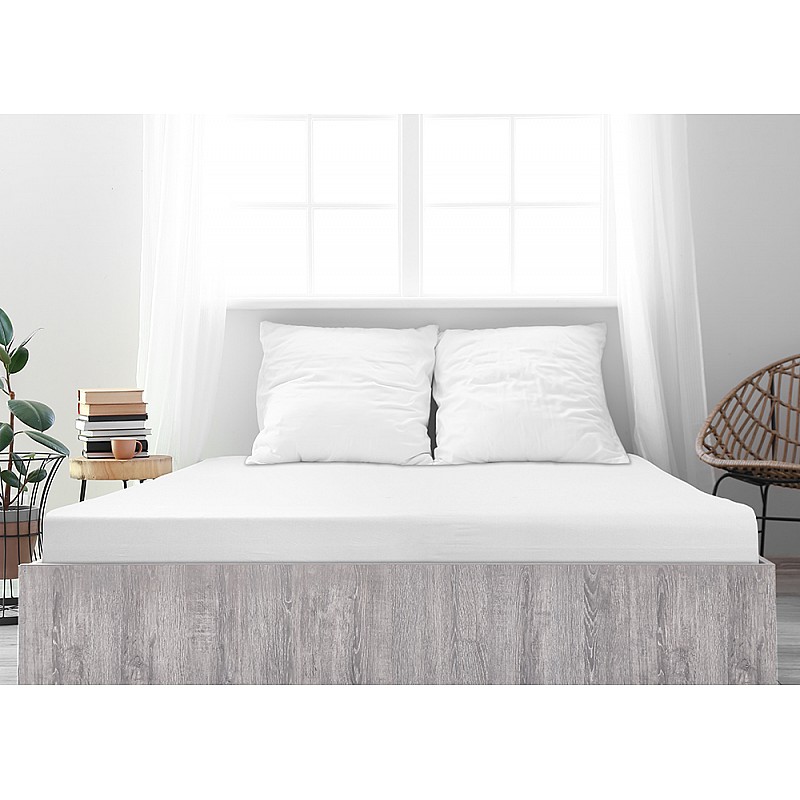 Jersey bombažna rjuha z elastanom LYCRA - bela Velikost: 180x200