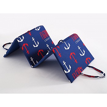 Plažna ležalka - Rdeče-bela sidra