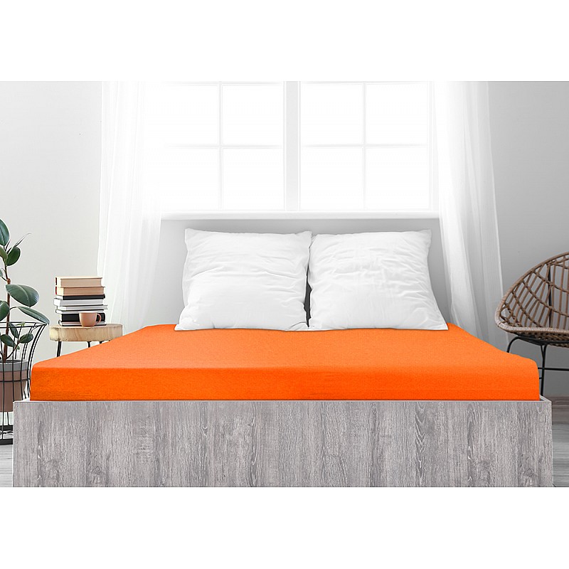Jersey bombažna rjuha MAKO - temno oranžna Velikost: 120x200