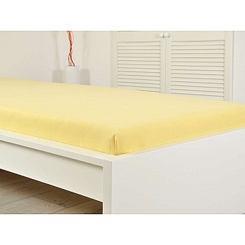 Jersey otroška bombažna rjuha - rumena Velikost: 60x120 cm