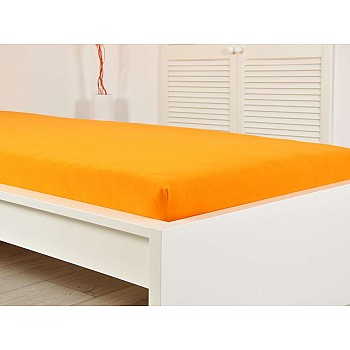 Jersey otroška bombažna rjuha - temno oranžna Velikost: 70x140 cm