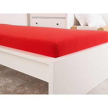 Jersey otroška bombažna rjuha - rdeča Velikost: 70x140 cm