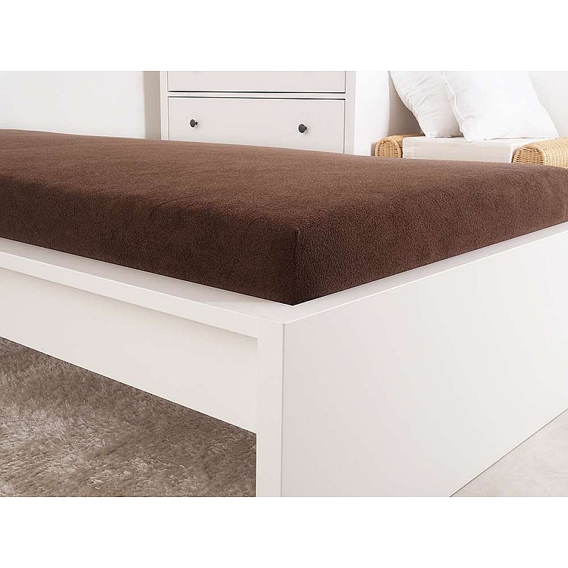 Frotirna otroška bombažna rjuha - temno rjava Velikost: 70x140 cm