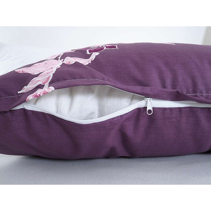 Krep prevleka za vzglavnik 70x90 - Fiori Viola