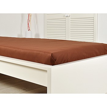 Jersey bombažna rjuha IDEAL - temno rjava Velikost: 180x200