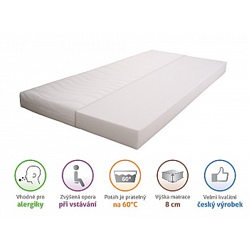Vzmetnica za otroško posteljico 70x140x8 Basic Baby