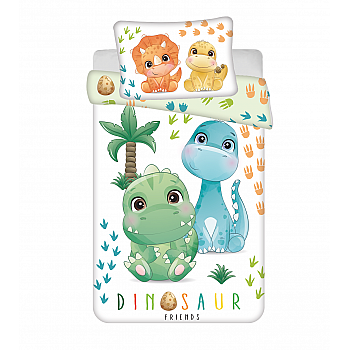 Otroška bombažna posteljnina 135x100 + 40x60 cm - Dino