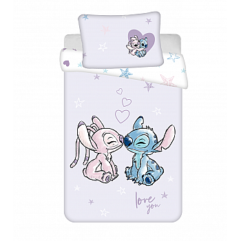 Otroška bombažna posteljnina 135x100 + 40x60 cm - Lilo and Stitch