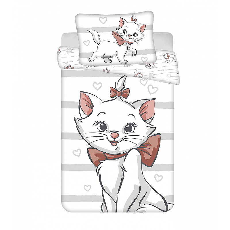 Otroška bombažna posteljnina 135x100 + 40x60 cm - Marie Cat