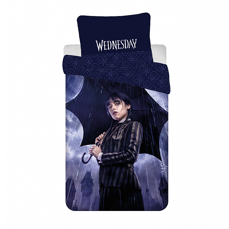 Otroška bombažna posteljnina 140x200 + 70x90 cm - Wednesday Rain