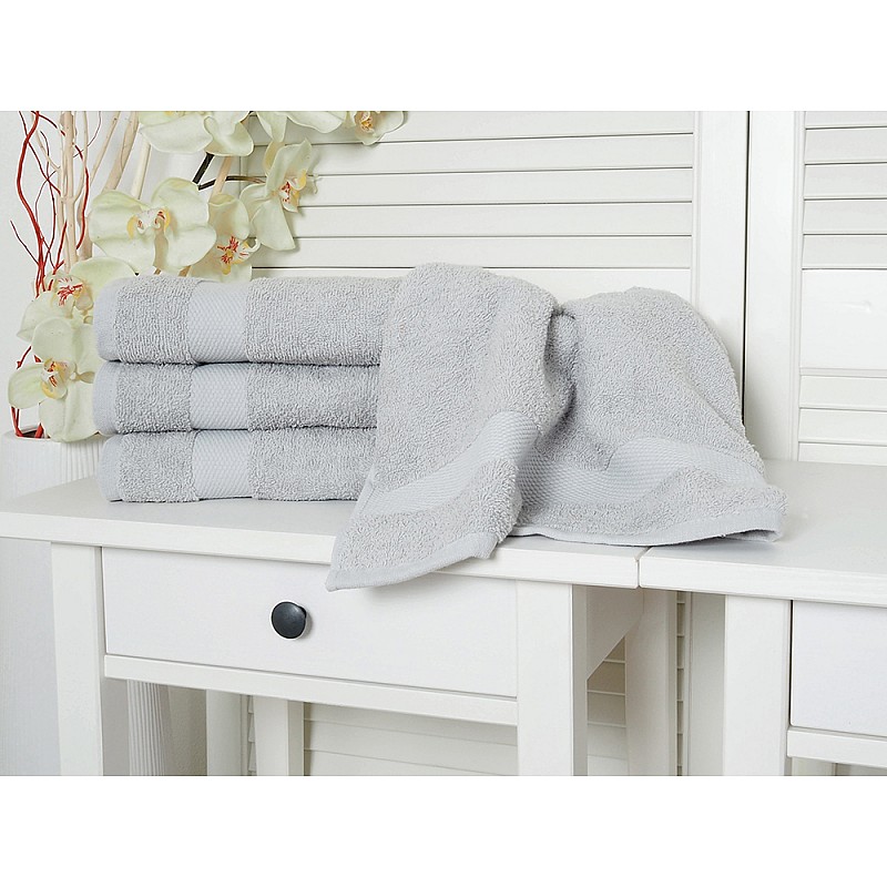 Bombažna frotirna brisača Adria 50x90 - Svetlo siva