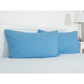 Prevleka za vzglavnik iz viskoze, bombaž, poplin 45x75 cm - nebesno modra