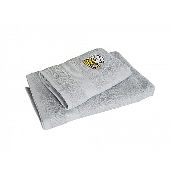 Darilni komplet bombažne frotirne brisače in kopalne brisače 50x90 + 70x140 - Siva