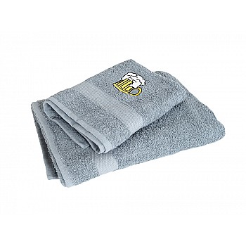 Darilni komplet bombažne frotirne brisače in kopalne brisače 50x90 + 70x140 - Antracit