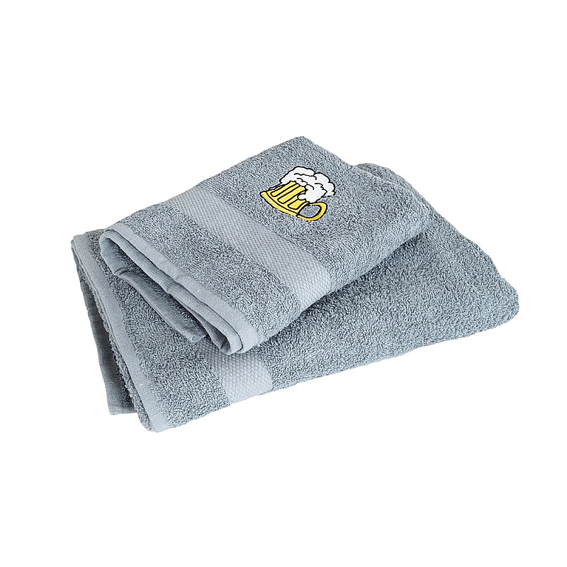 Darilni komplet bombažne frotirne brisače in kopalne brisače 50x90 + 70x140 - Antracit