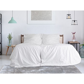 ATLAS GRADL brušena posteljnina TOP HOTEL 140x200+70x90 črta 2 cm - hotelsko zapiranje