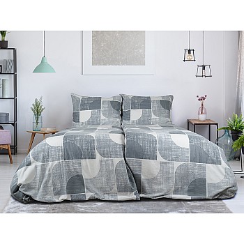 Posteljnina iz bombažne flanele, izdelana na Češkem - Nordic Grey