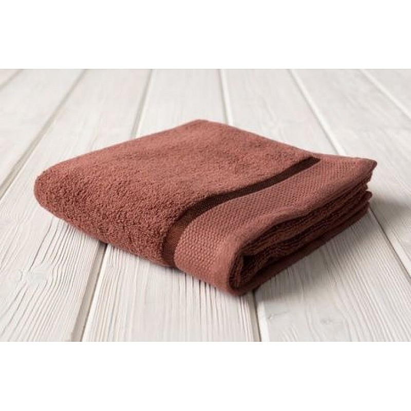 Bombažna frotirna brisača FLUFFY 70x140 - Rjava