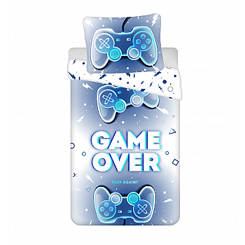 Otroška bombažna posteljnina 140x200 + 70x90 cm - Game Over
