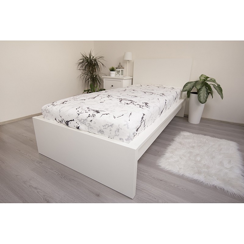 Mikroflanelna rjuha EXCLUSIVE - beli marmor Velikost: 90x200 cm