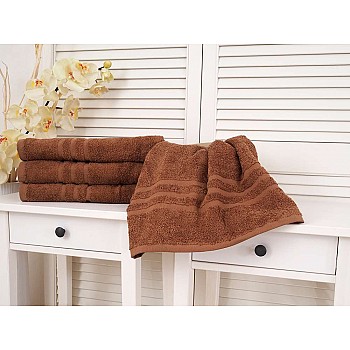 Bombažna frotirna brisača Classic 70x140 - Rjava